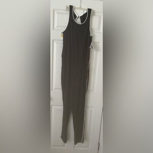 JustFab Black Jumpsuit with White Trim